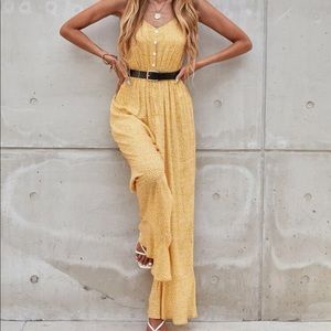 Yellow Floral Jumpsuit
